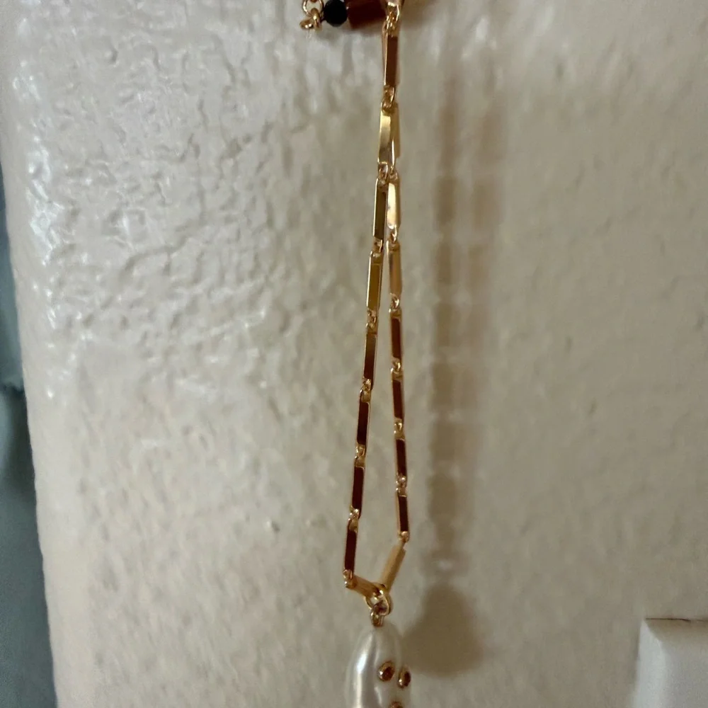 J. Crew Gold and Black Layered Necklace